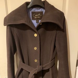 Brown Coach Wool Coat